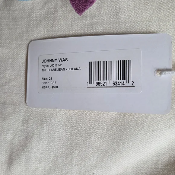 Johnny Was Jade The Flare Jean Leilana Size 29 - Picture 11 of 11